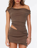 COBI MINI DRESS 20 BROWN