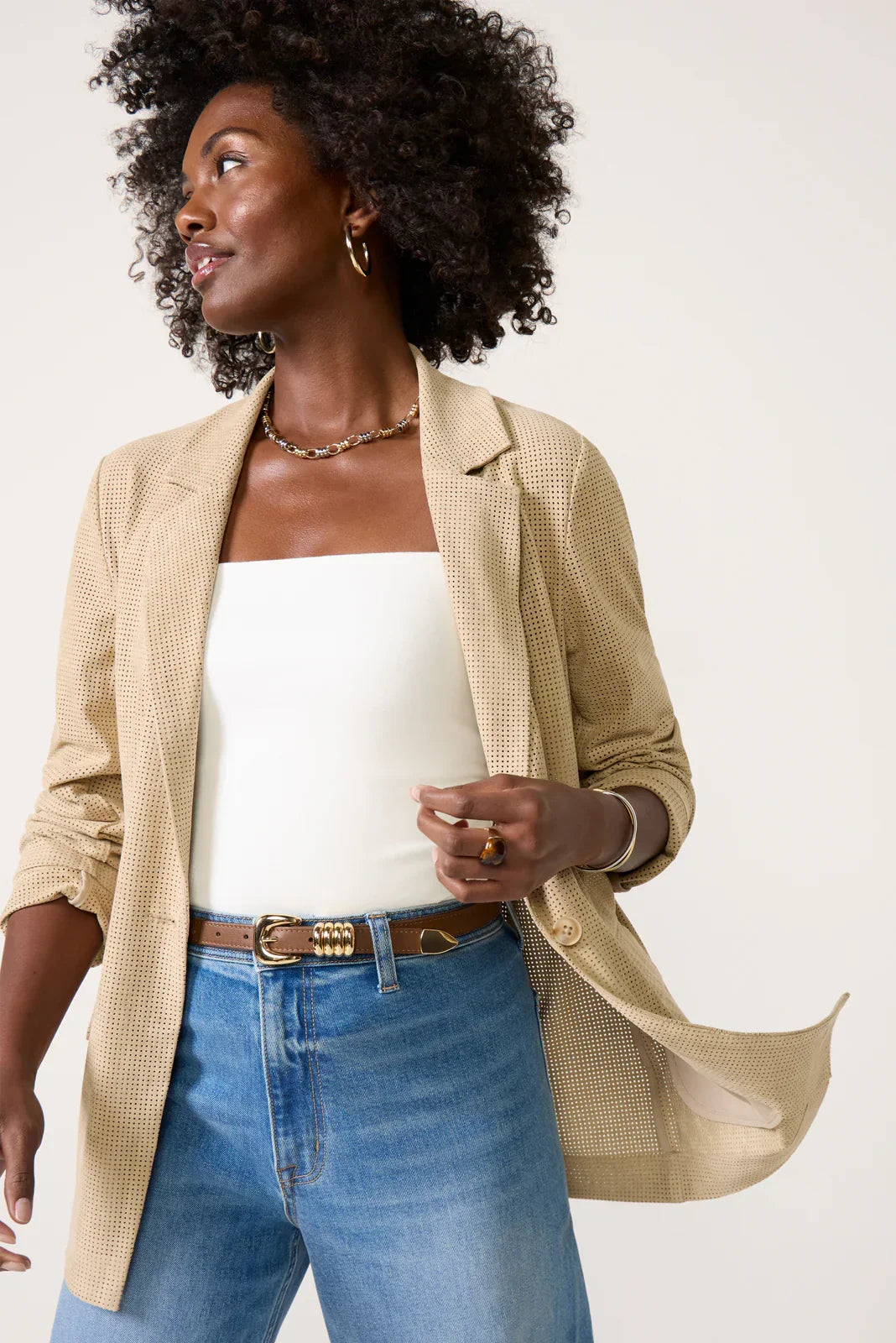 Weston Perforated Blazer