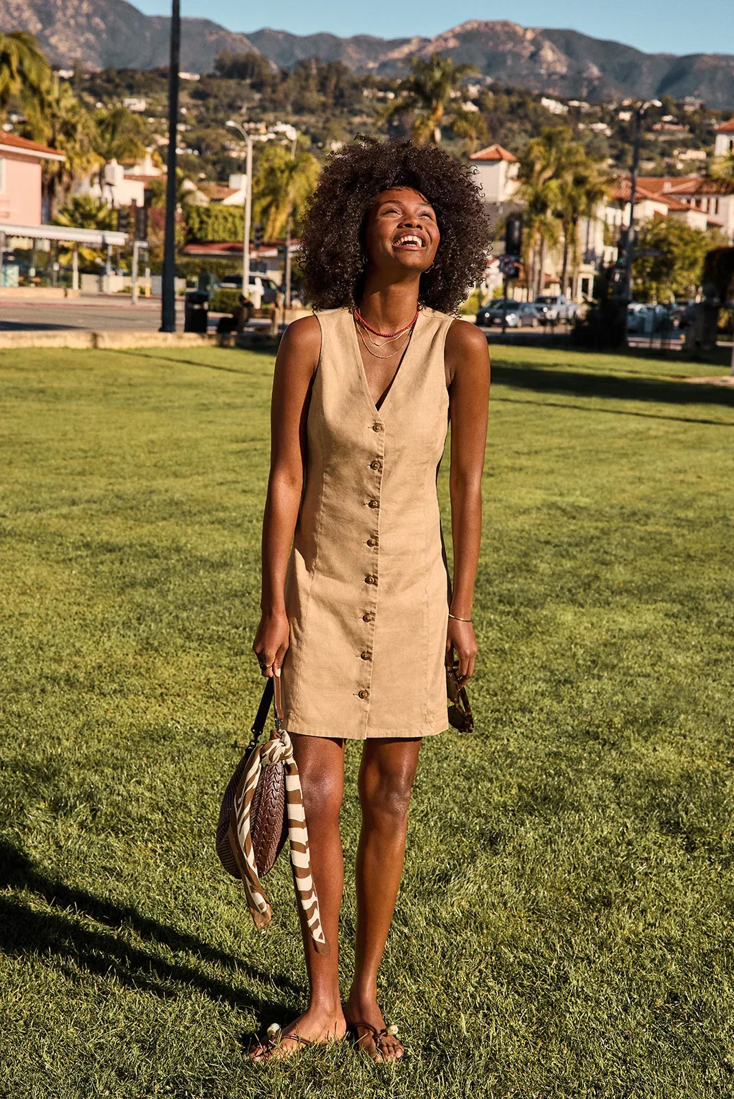 Cassie Stretch Linen Dress