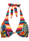 Belize Underwire Halter Top Retro Chicka Combo