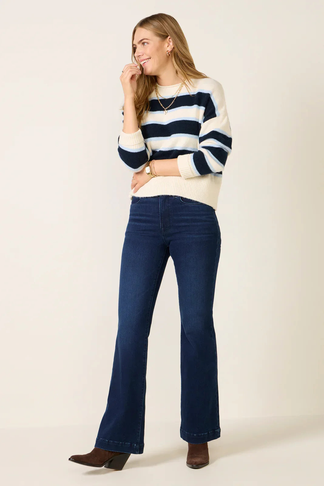 Mona Striped Long Sleeve Pullover