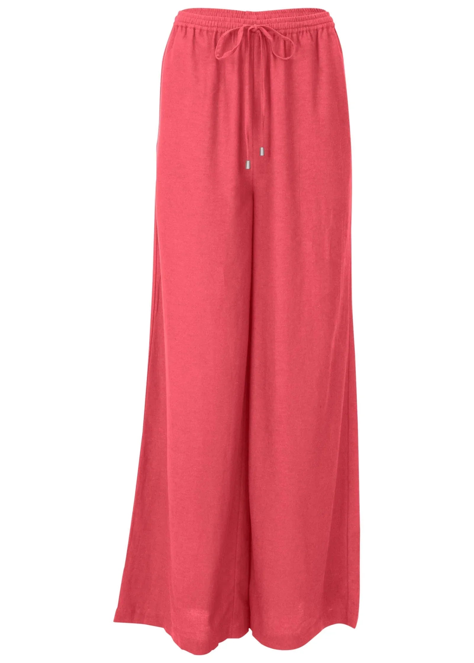 Linen Wide Leg Pant Coral