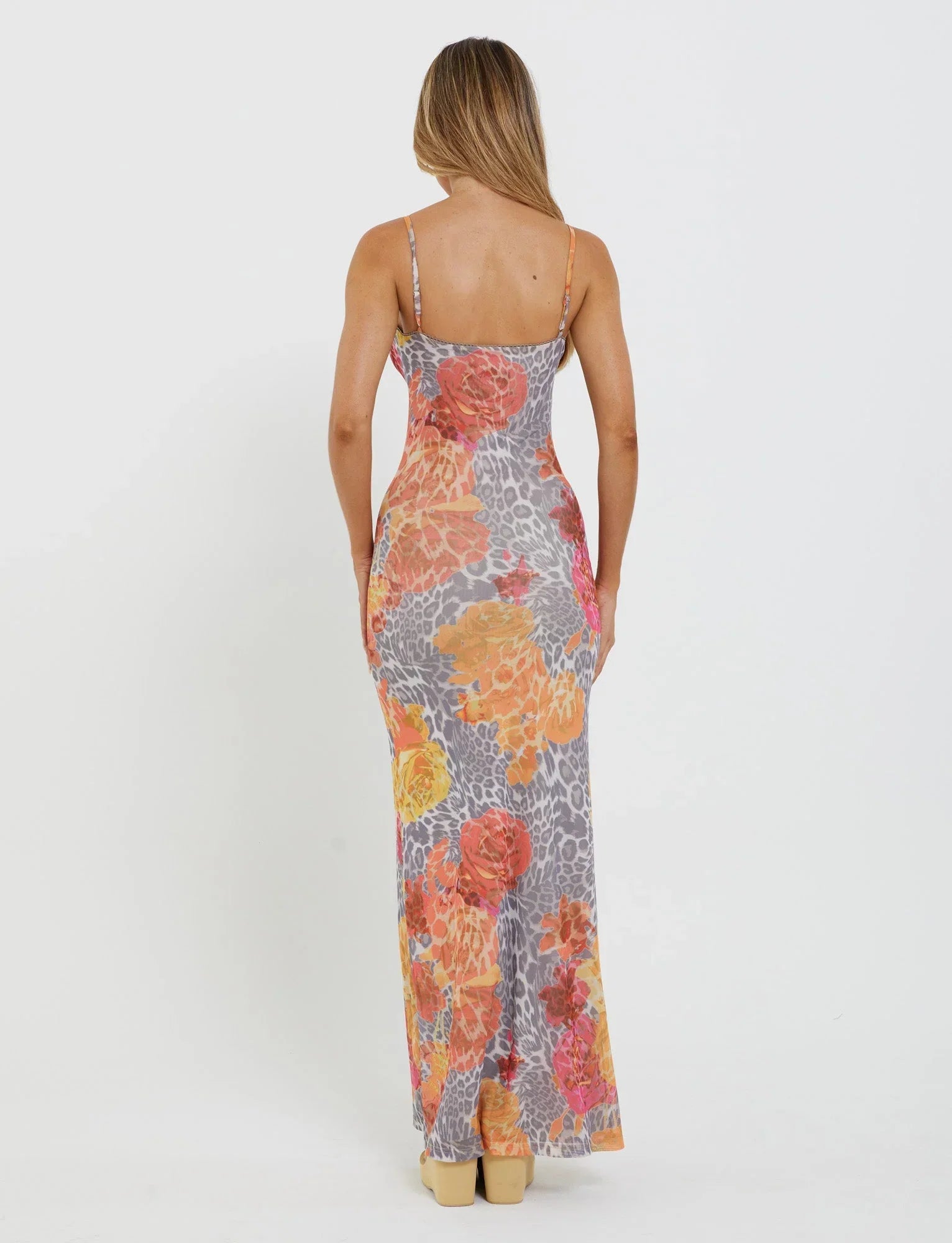 JULIANNA DRESS MULTI LEOPARD ORANGE LEOPARD