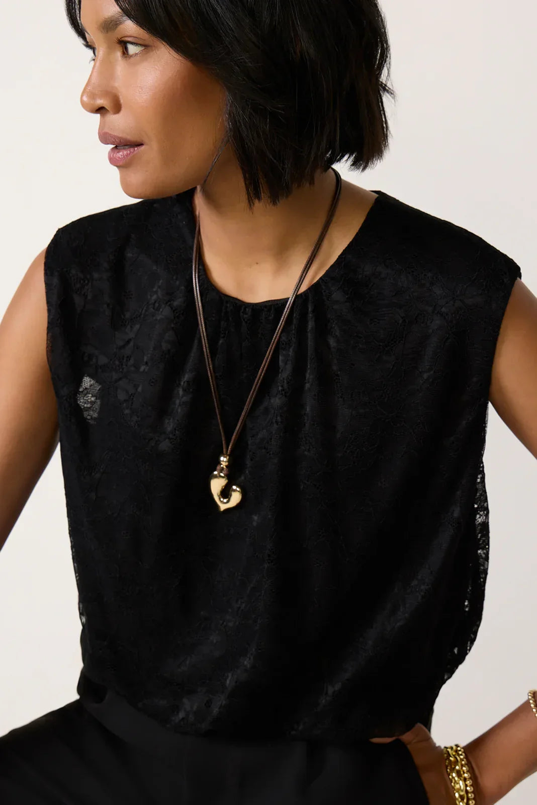 Lila Lace Bubble Tank