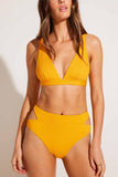 Lyra Bralette Top Sunflower Pucker Rib