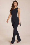 Modal One Shoulder Jumpsuit in Black