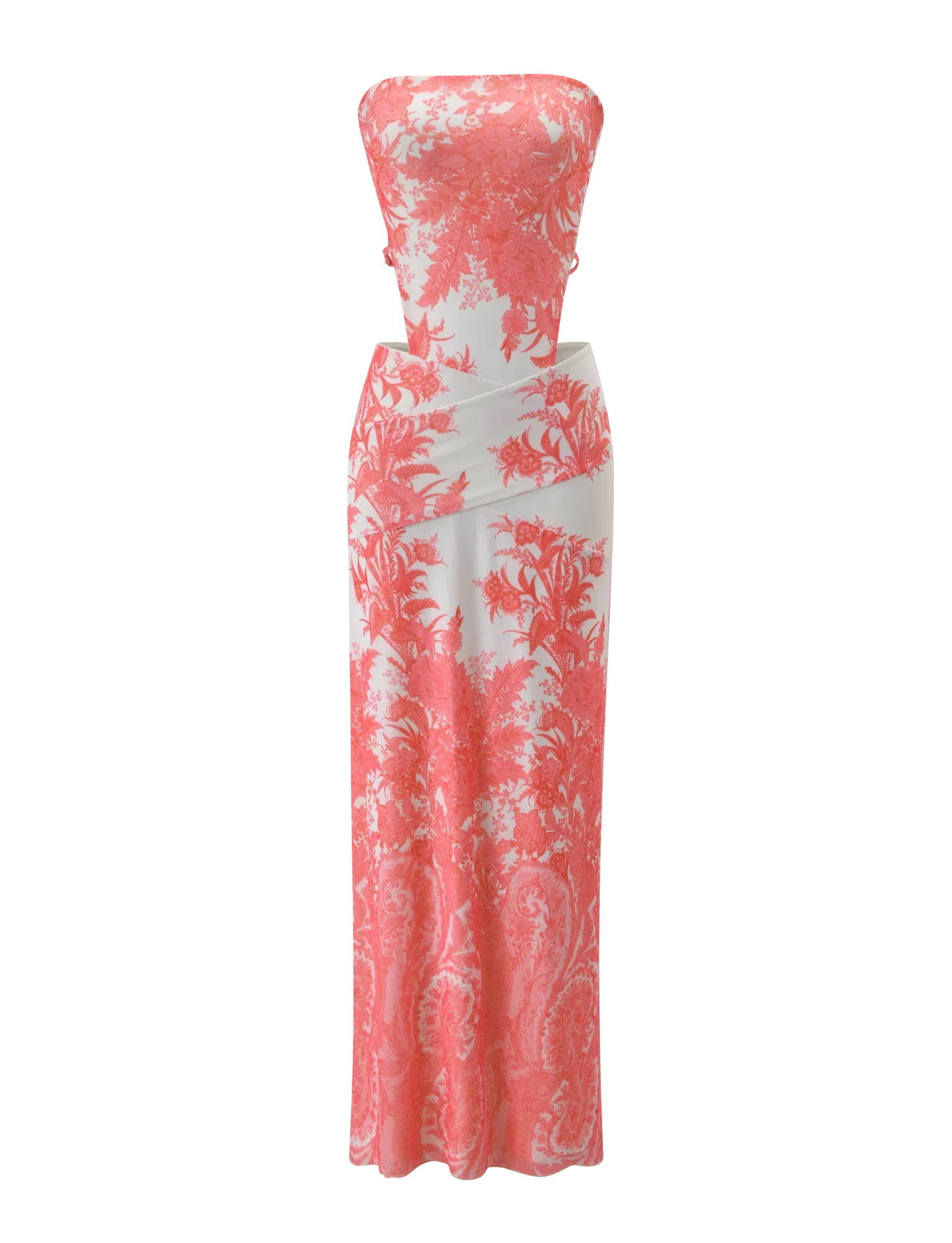 POPPI MAXI DRESS CORAL TAPESTRY