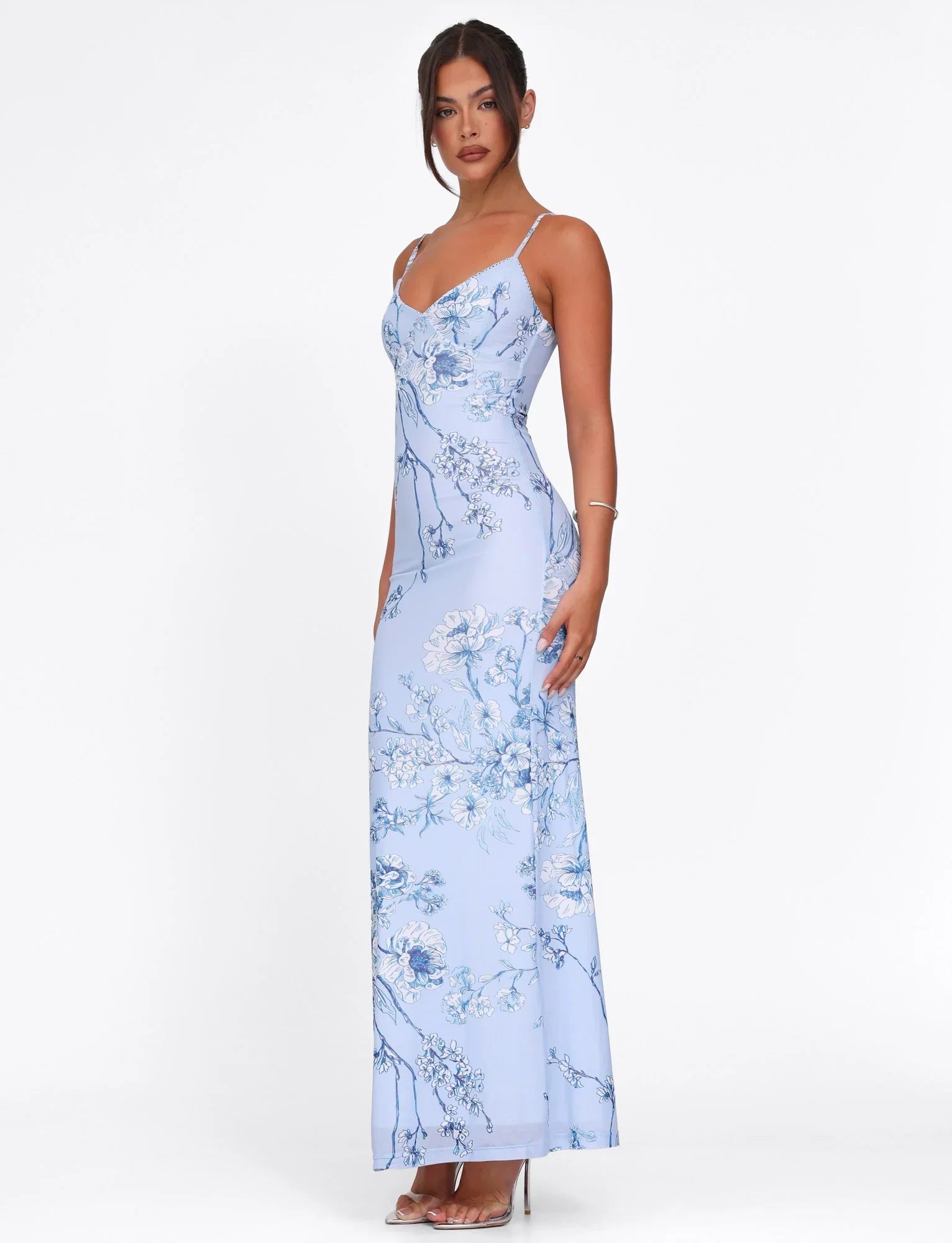 JULIANNA DRESS BLUE FLORAL CERAMIC FLORAL