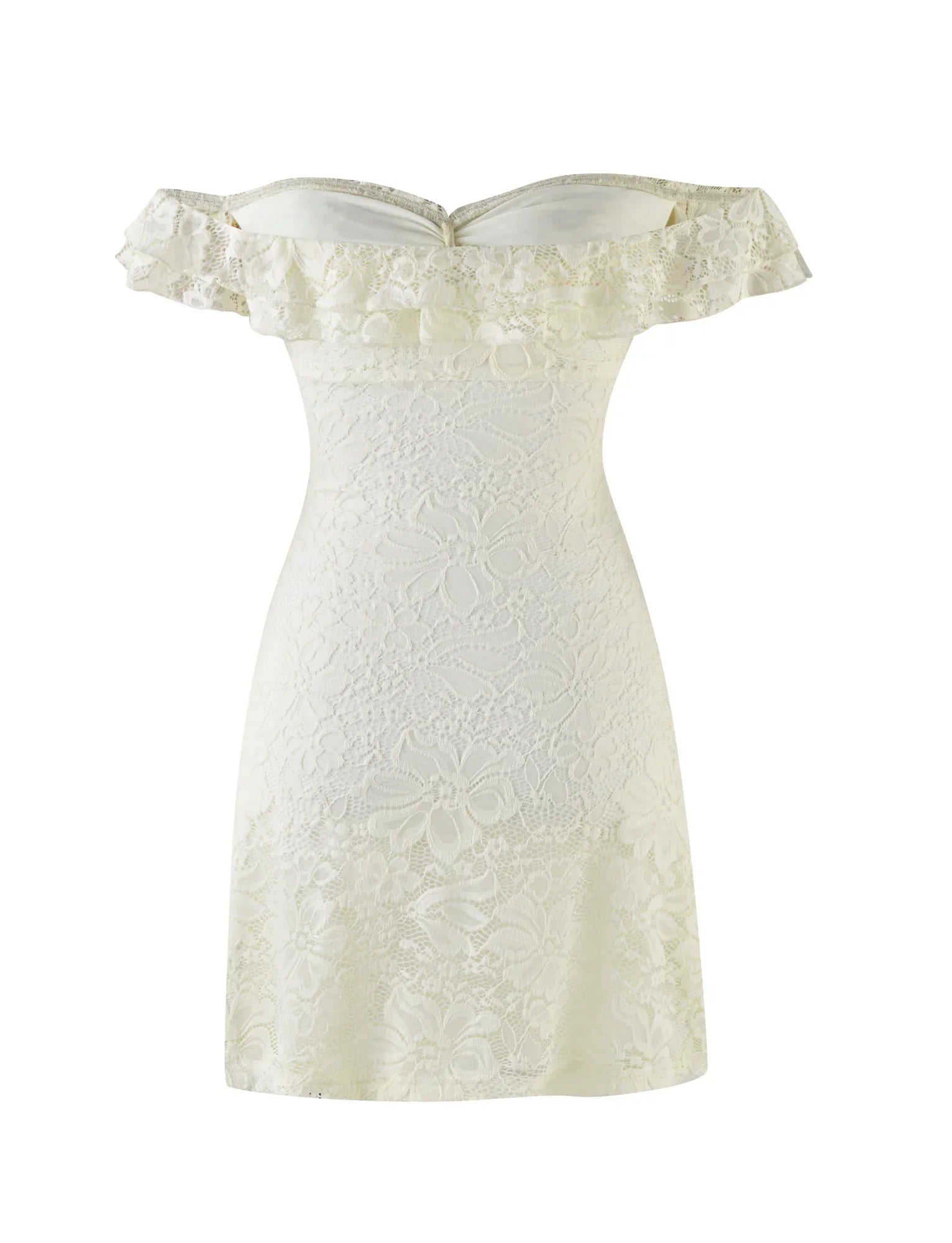 DENALI LACE MINI DRESS CREAM LACE