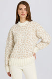 Jacquard Knit Oversized Jumper in Ice