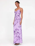 JULIANNA DRESS PURPLE FLORAL PURPLE CERAMIC FLORAL