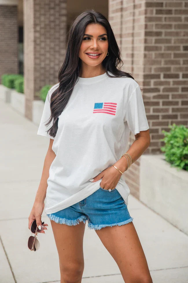 Live Free White Graphic Tee