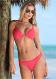 Push Up Bikini Top Sunset Pink