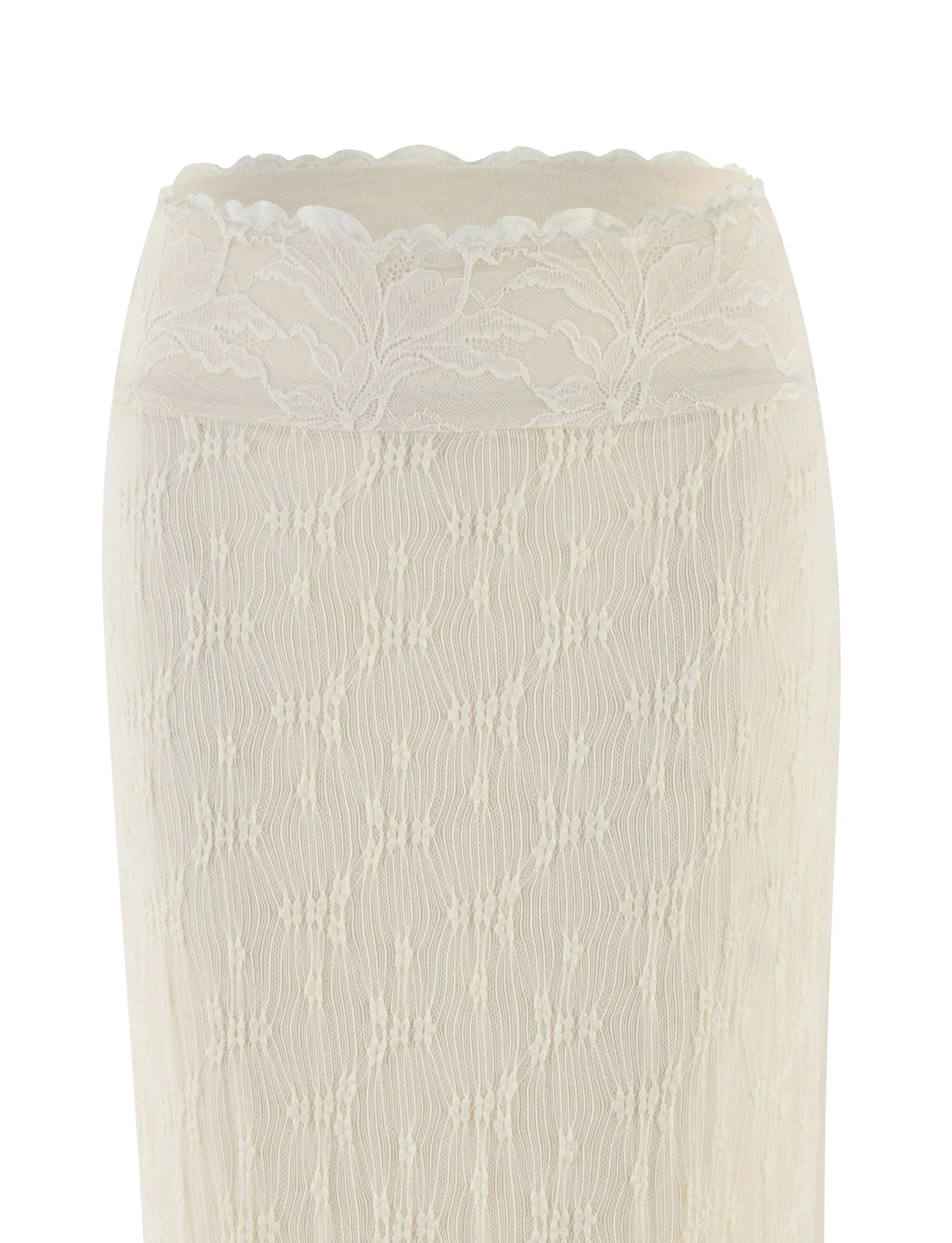 ANTONELLA MIDI SKIRT WHITE LACE CREAM