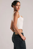 Modal Square Neck Top in Ivory