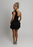 Be The One Ruffle Mini Dress Black
