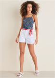 Bandana Print Tank Bandana Blue