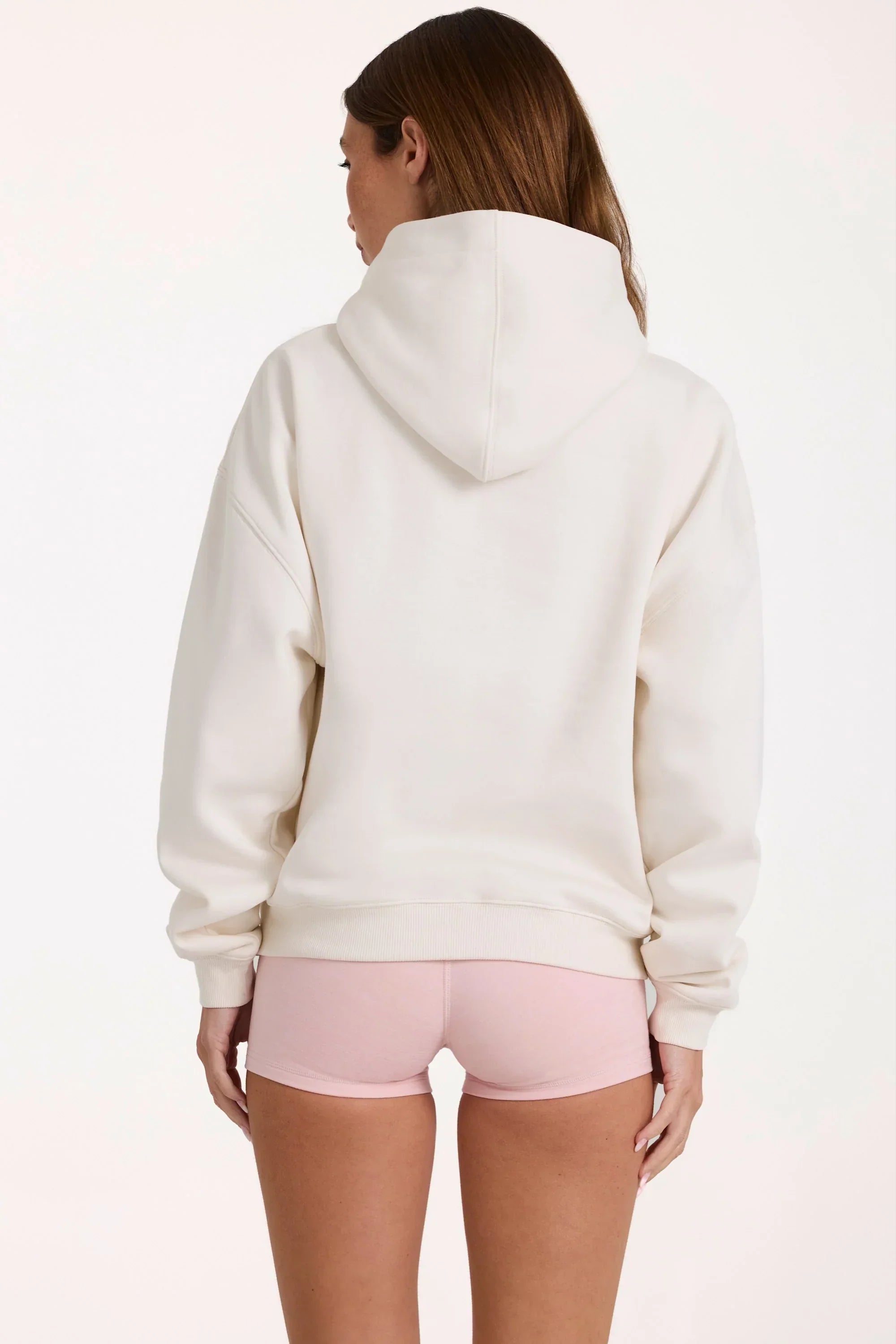 Oversized Applique Hoodie in Ivory