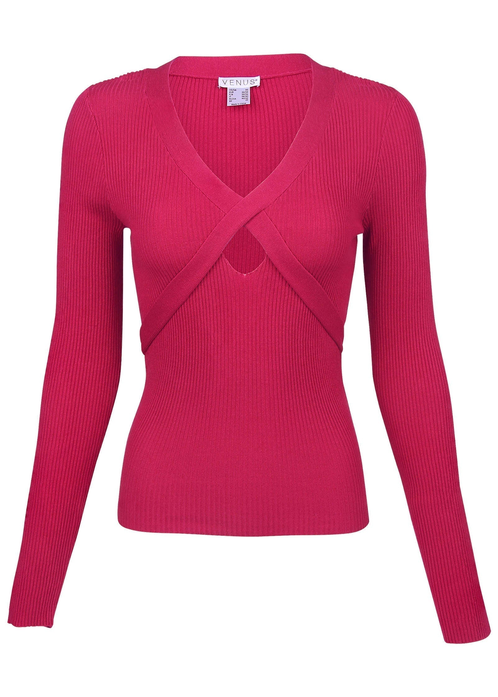 Keyhole Long Sleeve Sweater Vivacious