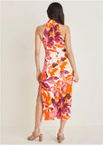 High Neck Midi Dress Desert Floral
