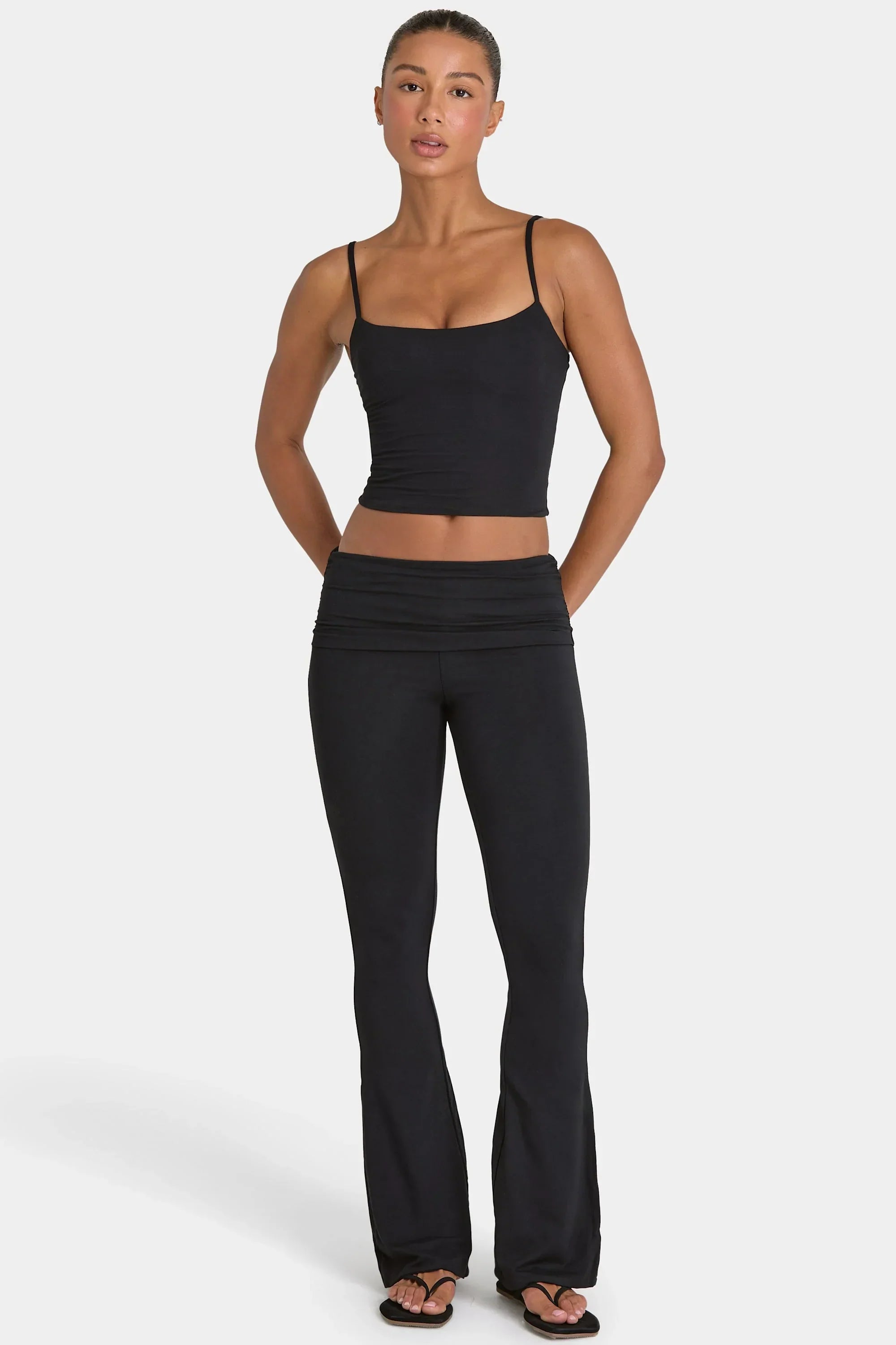 ButterCloud Crop Tank Top in Black