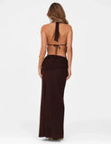 ESHA MAXI SKIRT BROWN CHOCOLATE