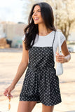 Better Perspective Black Floral Denim Romper