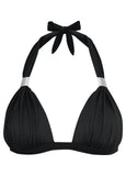 Goddess Push Up Halter Top Black Beauty