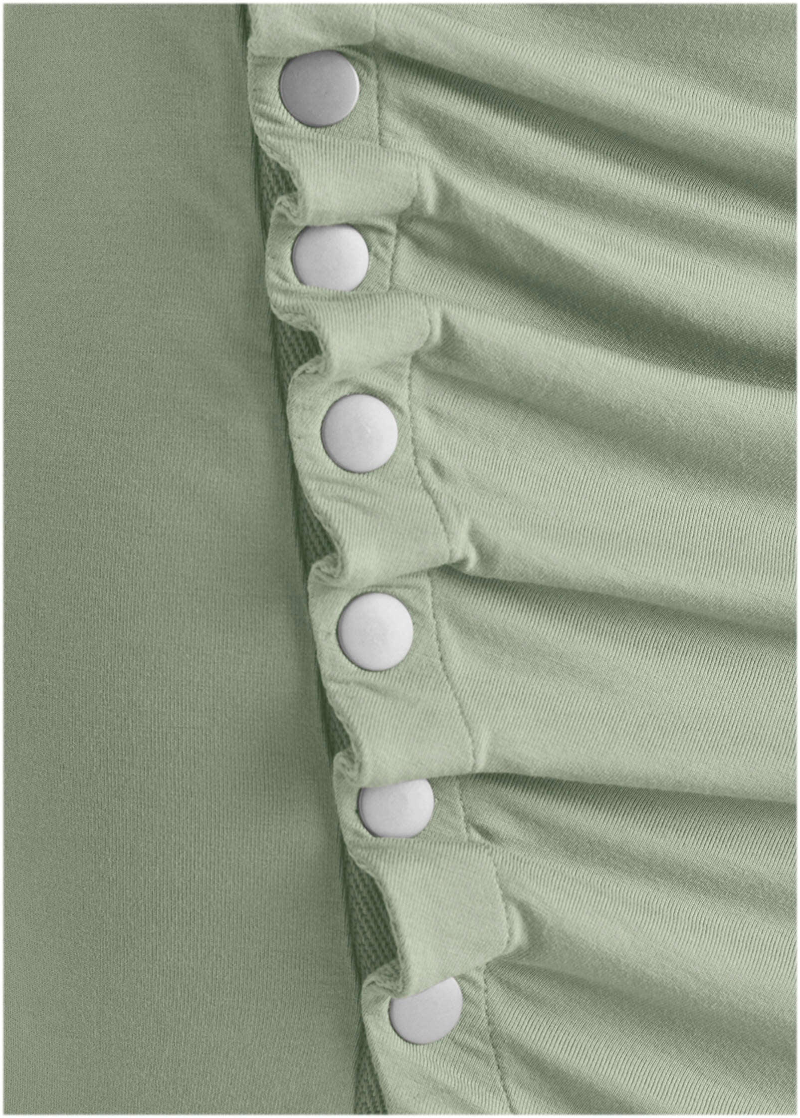 Button Detail Dress Iceberg Green