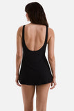 Harper Swim Dress Black Lido Rib