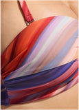 Amalfi Bandeau Bikini Top Dark Rainbow