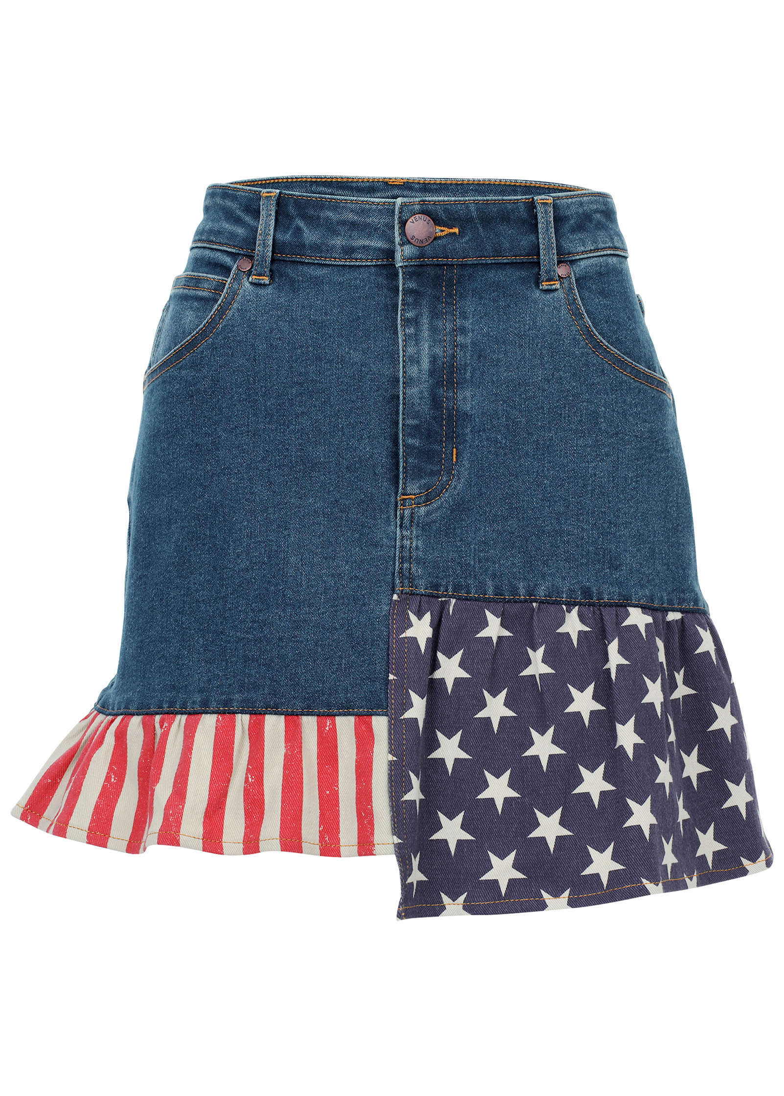 All American Denim Skirt Medium Wash