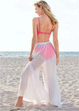 Pleated Cover Up Pants Pearl White