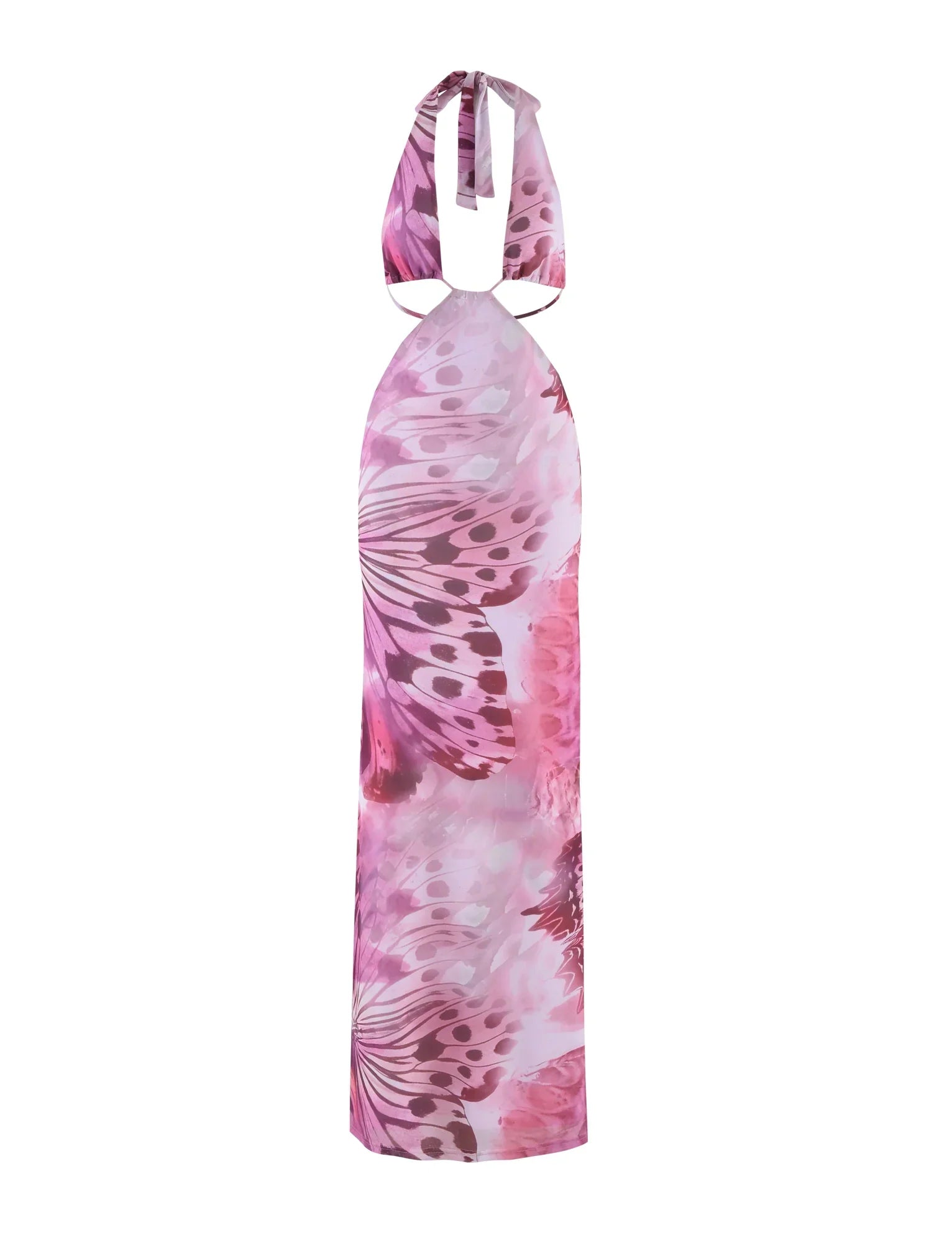 SOLEIL MAXI DRESS MACRO BUTTERFLY