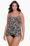 Plus Size Dazzle Tankini Top in Fur Realz