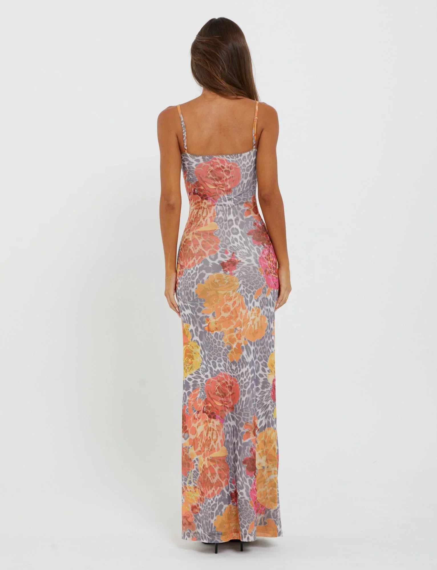 JULIANNA DRESS MULTI LEOPARD ORANGE LEOPARD