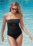 Slimming Bandeau Tankini Top Black Beauty