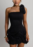 Be The One Ruffle Mini Dress Black