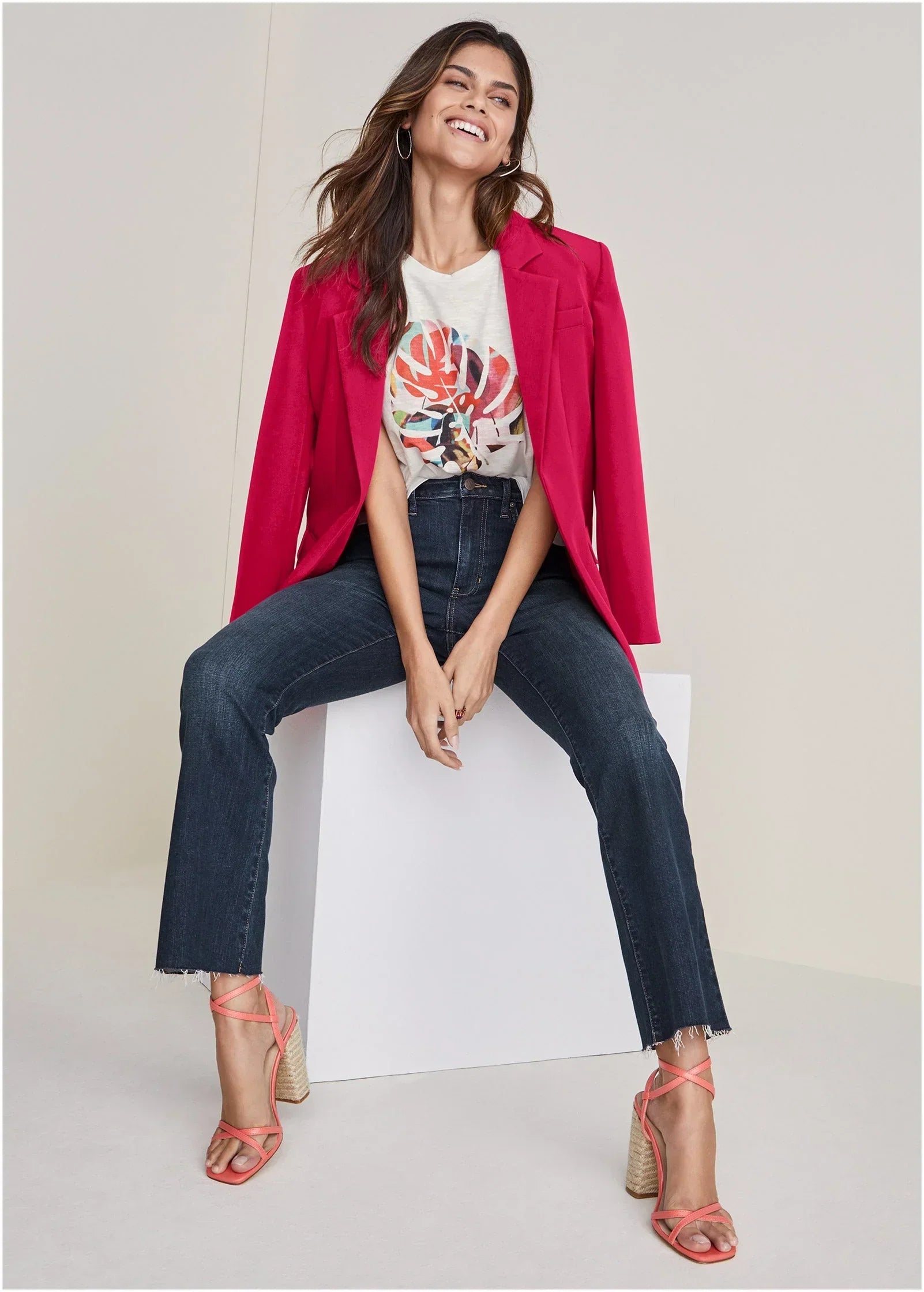 Oversized Blazer Dark Pink