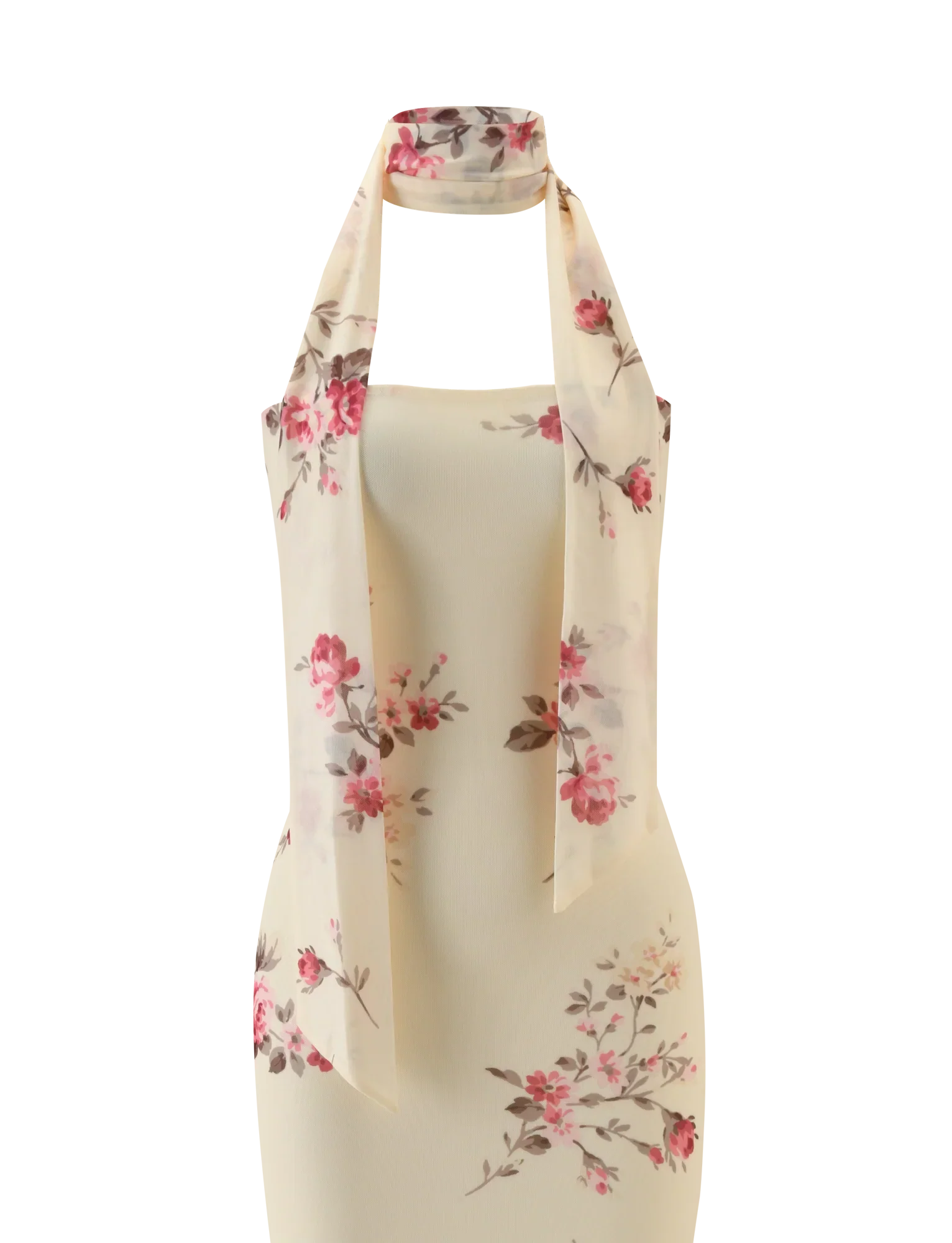 DANIELA SCARF DRESS YELLOW FLORAL