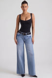 Low Rise Wide Leg Jeans in Vintage Wash