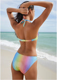 Shine Marilyn Push Up Halter Top Multi Color