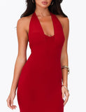 GRANGER MIDI DRESS RED CHERRY RED