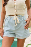 Kay Pinstripe Denim Shorts