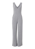Relaxed V Neck Jumpsuit Heather Grey