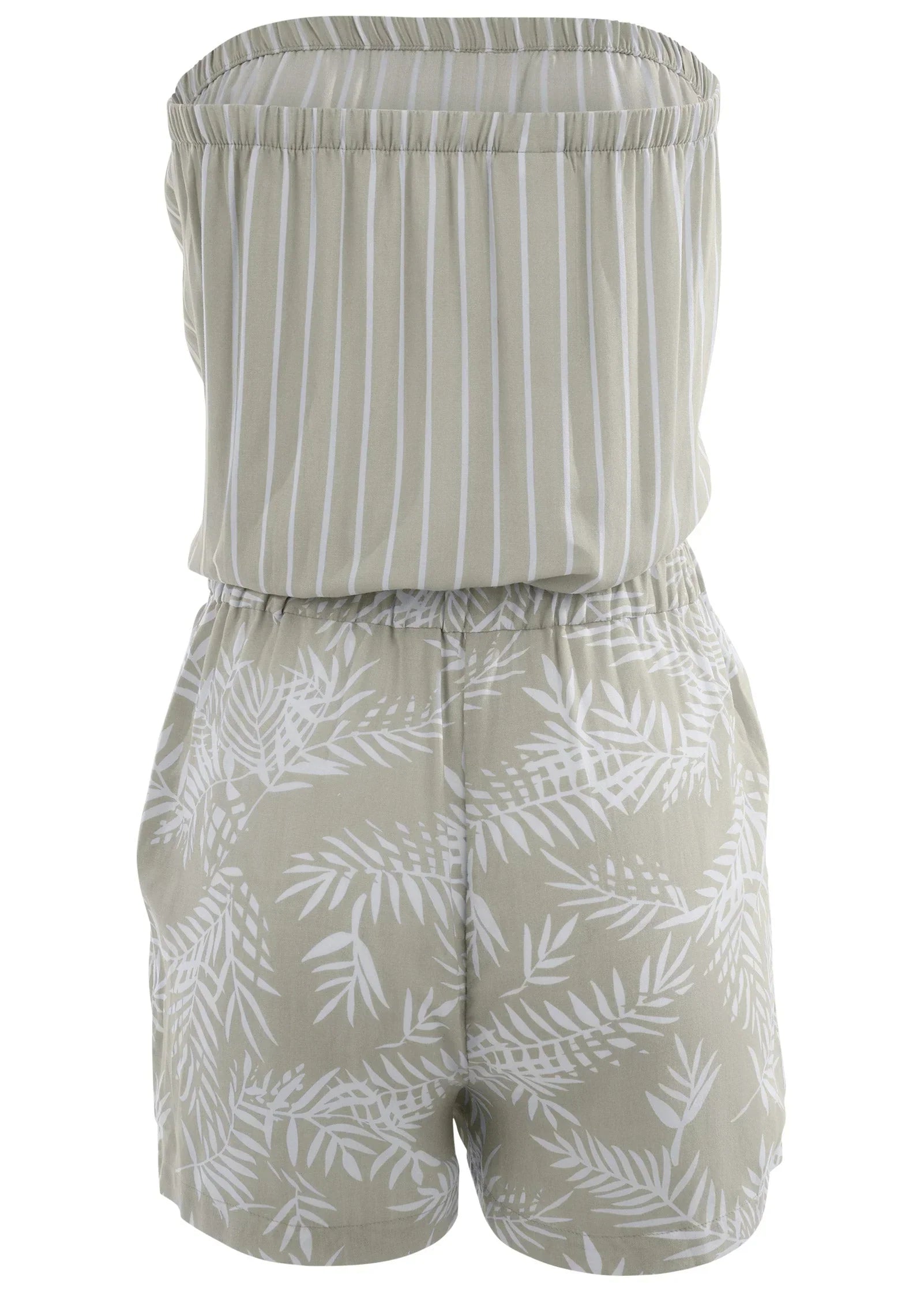 Strapless Romper Green Multi