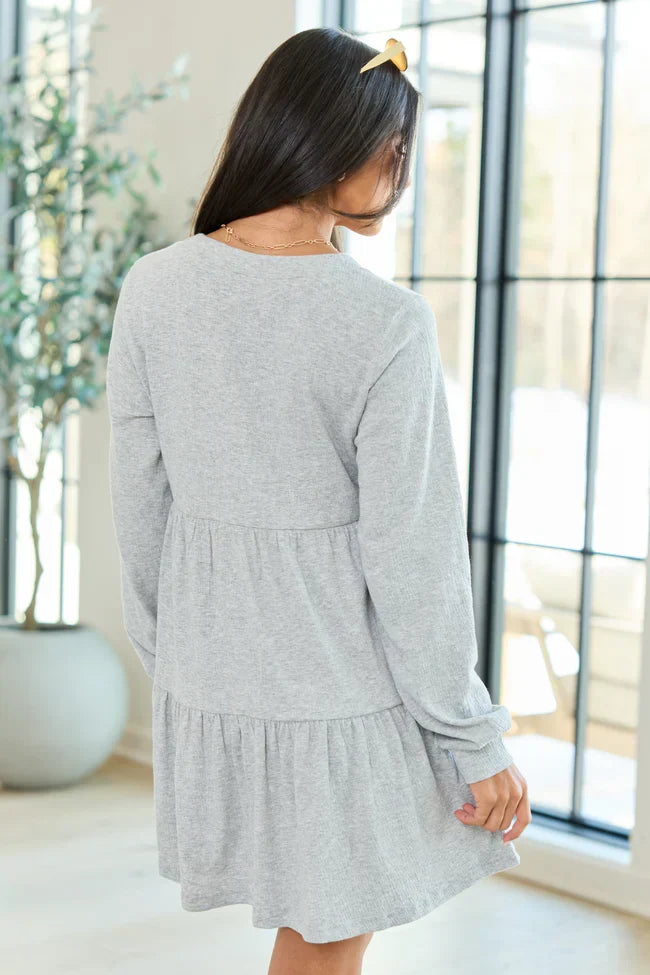 Donelle Grey Tiered Dress