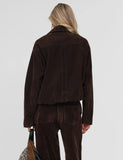 CAMELLIA BOMBER JACKET CHOCOLATE SUEDE
