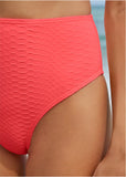 High Waist Bikini Bottom Ocean Coral