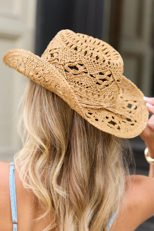 Americana Tan Straw Cowboy Hat
